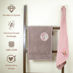 Akiko Home Prima Dream 100% Cotton Bath Towels 900 Gsm | Soft, Absorbent & Durable, Cotton Bath Towel | Pack Of 2 (Light Purple & Bluegrn)