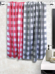 Athom Trendz Living Light Weight Cotton Bath Towel 400 Gsm (Multicolor)- Set Of 2