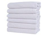 Rushant 100% Combed Cotton Hand Towels 900 Gsm | Ultra Soft, Quick Dry & Super Absorbent For Home, Gym & Travel (White) - Set Of 6