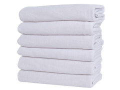 Rushant 100% Combed Cotton Hand Towels 900 Gsm | Ultra Soft, Quick Dry & Super Absorbent For Home, Gym & Travel (White) - Set Of 6