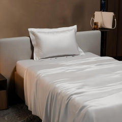 Single Bedsheet With 1 Pillow Cover - 60 X 90 Inches, Vanilla White | Premium Bedding Set, Home Decor, Wedding Gift For Couples, Housewarming, Anniversary