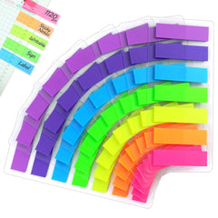 Sticky Notes, 1120 Pcs Index Tabs, Page Markers, Mini File Tabs, Book Markers - 7 Colors
