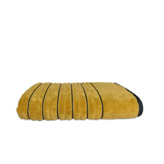 Spaces 100% Cotton Bath Towel 600 Gsm | High Loft Ribbed Texture High Absorbency Cotton Bath Towels (Dark Yellow)