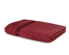 Comforic 100% Cotton Bath Towels 600 Gsm | Large Size Bath Towel For Men & Women Quick Dry, Super Soft & Absorbent Gym Towel, Travel Towel (Fiery Red & Cherrywood)- Pack Of 2