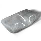Antara Cervical Pillow For Neck, Back & Shoulder Pain, Standard Size, Grey Color | Improves Posture & Spinal Alignment | Orthopedic Cushion With 100% Memory Foam & Skin Friendly Cover