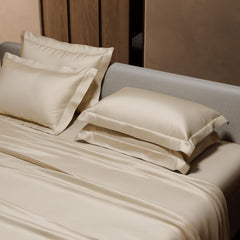 Bedding Set 1 Bedsheet King Size With 4 Pillow Cover - 108 X 108 Inches, Charming Ivory | Wedding, Bedroom, Date Night Collection | 300 Thread Count