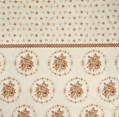 Printed Double Bedsheet With 2 Pillow Covers - 96 X 89 Inches, Cream & Brown | Ideal For Daily Use, Bedroom Decor & Gifting | Resistant All-Season Bedsheet