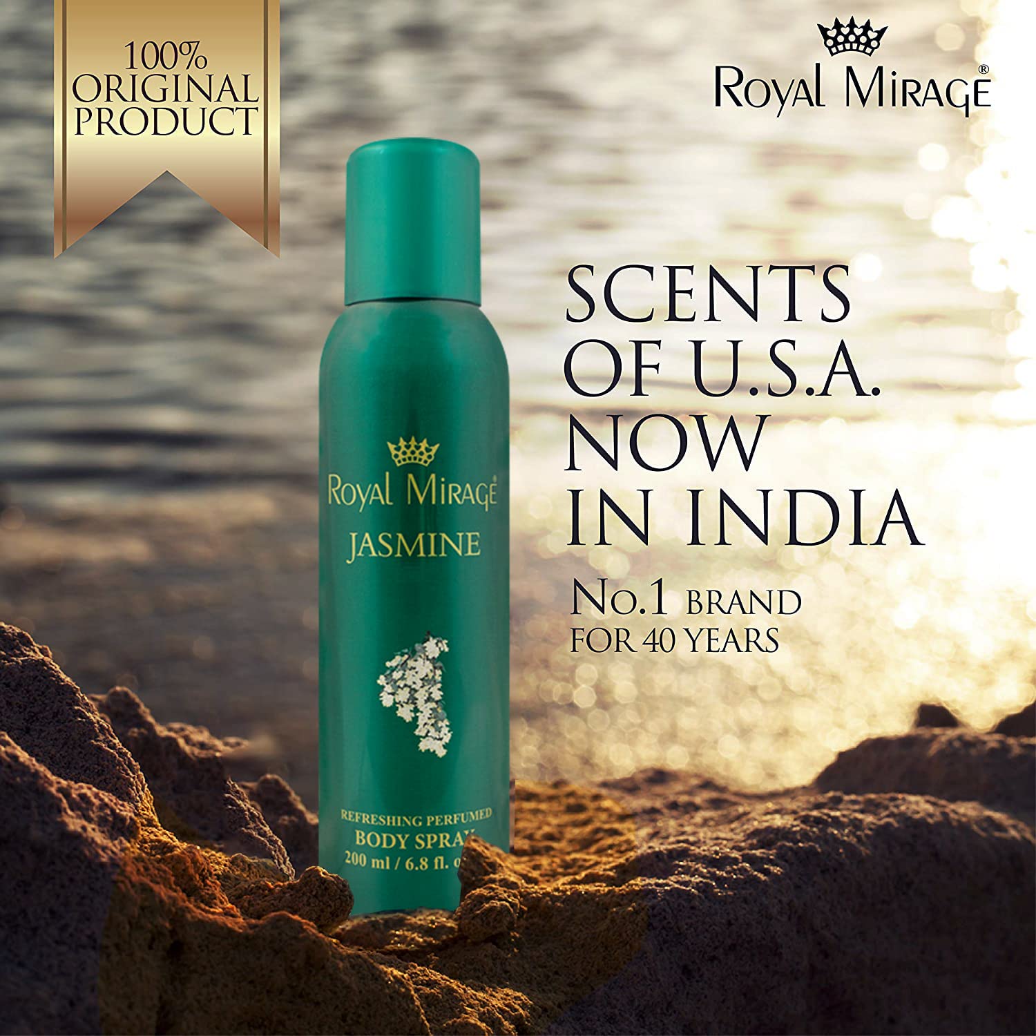Royal Mirage Jasmine Refreshing Perfumed Body Spray 200ml 6.8 Fl.oz. Unisex Fragrance Royal Mirage Jasmine Refreshing Perfumed Body Spray 200ml 6.8 Fl.oz. Unisex Fragrance