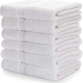 Fresh From Loom Cotton Hand Towel 1000 Gsm - Set Of 6 (White)