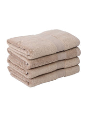 Bianca Ultra Soft Zero Twist 100% Cotton Towel Hand Towel 480 Gsm | Super Absorbent, Fluffy, Aerocore Organic Technology - For Men, Women, Gym, Kitchen (Wheat)- Pack Of 4