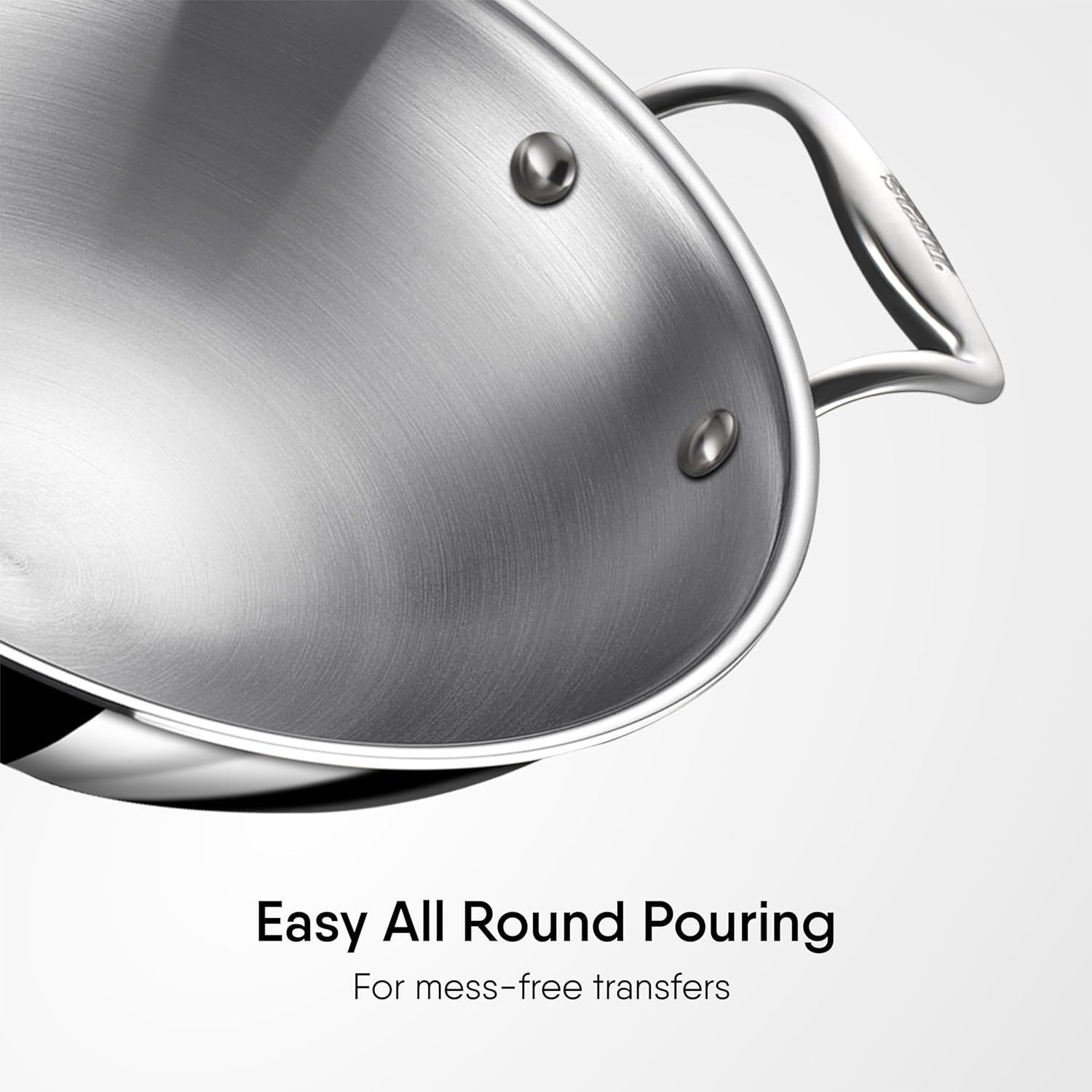 Artisan Triply Stainless Steel Round Bottom Kadhai With Lid 2.6 Liters, 24cm | Extra Deep Kadai Artisan Triply Stainless Steel Round Bottom Kadhai With Lid 2.6 Liters, 24cm | Extra Deep Kadai