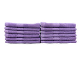 Caslino Small Cotton Face Towels 2000 Gsm | Soft & Absorbent Towel For Women & Men - Purple (Set Of 24)