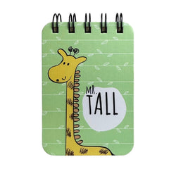 Spiral Pocket Notebook, Cute Mini Notepad, Handy Notebook For School, Office (Mr. Tall) Pack Of 1