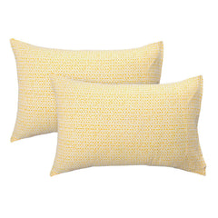 Cotton Bedsheet For King Size With 2 Pillow Covers - 108 X 108 Inches, Grey & Yellow | Soft & Comfortable Feel To Your Skin