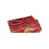 Decorative Printed Cash Box & Money Envelope, Shagun Box, Gift Box, Jewellery Box, Money Box Wedding Gift, Colour - Red, Material - Wood