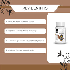 Ae Naturals Flaxseed Oil Capsules With Omega - 3 6 9 & Vitamin D3, Healthy Skin, Heart & Immunity Booster | 60 Capsules 100gm 0.2lbs