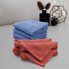 Sassoon Anatolia 8 Piece Cotton Face Towel 500 Gsm (Rust & Heaven)
