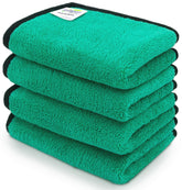 Softspun Microfiber Super Soft Hand & Face Wipes 300 Gsm Towel Set - 4 Piece (Parrot Green)