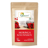 Grenera Moringa Rose Infusion Tea - 25 Tea Bags | Herbal Dietary Supplement - Caffeine Free, Non-GMO, Gluten Free, Staple Free