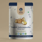 Indic Organics Nagori Ashwagandha Root Ancient Vedic - Era Strain With High Potency Non - Gmo, Sourced From Deserts Of Western Rajasthan | Whole Root, 250gm 0.5lbs
