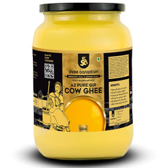 100% Natural A2 Gir Cow Desi Ghee By Shree Aanantam | Bilona Method Curd-Churned Pure A2 Desi Ghee For Improved Immunity | (100ml) 3.3 Ounce | Jar Pack