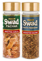 Panjon Swad Meetha Amla & Roasted Saunf Pachak Mouth Fresheners 350gm, (175gm *2 Bottles)