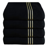 Kuber Industries Cotton Bath Towel 1600 Gsm | Super Soft, Fluffy, And Absorbent Perfect For Daily Use 100% Cotton Towels (Black)- 4 Pieces