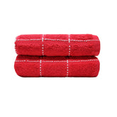 Trident 100% Cotton Luxury Hand Towels 400 Gsm | Super Soft, Easy Care- Everyday, Swim, Pool, Yoga, Travel- Sweet Red (Pack Of 2)