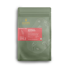 Luxmi Estates Vanilla Rooibos Herbal Tea - 100gm, 3.5 Ounce, 50 Tea Bags | USDA Certified Organic Herbal Tea - Gluten Free, Caffeine Free Tea Bags