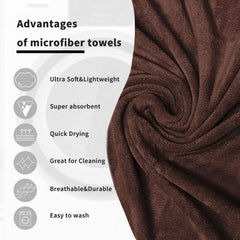 Sassoon Venir Microfiber Men XL Bath Towel 450 Gsm | Ultra Soft Material, Towel For Daily Use (Cocoa)
