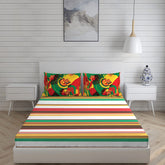100% Cotton Bedsheet Set For Double Bed - 88 X 100 Inches, Multicolor | 1 Double Bed Sheet & 2 Pillow Covers - Gift For Weddings Or Birthdays Queen Size