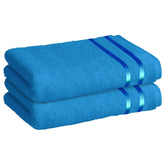 Story@Home 100% Cotton Large Size Bath Towels 900 Gsm | Perfect For Everyday Use (Blue) - Pack Of 2