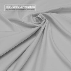 Premium Solid Plain Single Bedsheet With 1 Pillow Cover | Size 60 X 90 Inches, Light Grey | 300 Thread Count Microfiber For Single Bedsheet