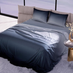Super King Bedsheet With 2 Pillow Covers & Comforter - 108 X 108 Inches, Black & Grey | Hypoallergenic, Breathable, Gentle On Skin & Hair, Fade & Wrinkle Resistant, Wedding Gift For Couples