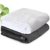 Heelium Bamboo Bath Towel | Lightweight & Quick Drying | Ultra Absorbent Towel 400 Gsm | Pack Of 2 - White, Grey