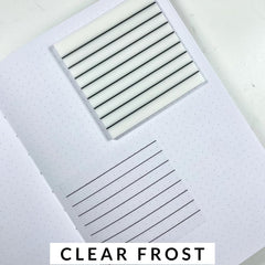 50 Sheets Transparent Sticky Notes With Line | Self Sticky Notes Waterproof Pet Markers | (White)