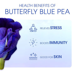 Teabox Butterfly Blue Pea Flower Tea - 30gm, 1.05 Ounce | Can Make Hot Tea, Iced Tea, Mocktails, Cocktails - Aparajita Tea, Color Changing Tea | 0% Caffeine - Blue Amore Tisane Tea