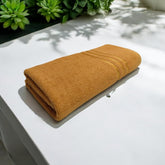 100% Cotton Bath Towel 450 Gsm | Large Size Soft & Absorbent Sport & Beach Bath Towel (Brown)