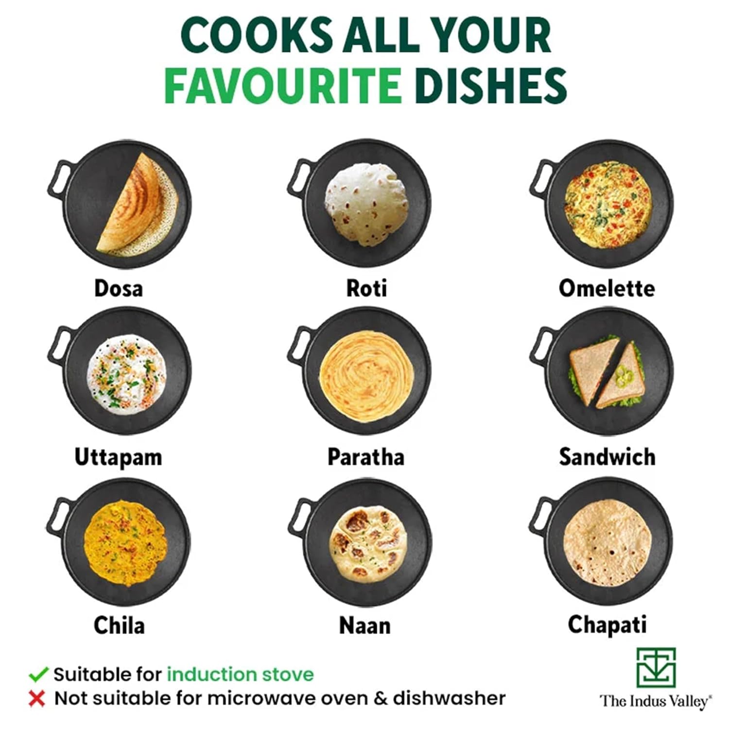 Super Smooth Cast Iron Tawa For Dosa, Chapathi - 27.9cm, 11 Inch, 2.7 Kg | Induction Friendly, Naturally Nonstick, Pre-Seasoned Tawa, 100% Pure & Toxin-Free, No Chemical Coating Super Smooth Cast Iron Tawa For Dosa, Chapathi - 27.9cm, 11 Inch, 2.7 Kg | Induction Friendly, Naturally Nonstick, Pre-Seasoned Tawa, 100% Pure & Toxin-Free, No Chemical Coating