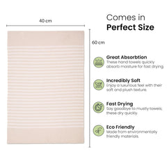 Mush Bamboo Turkish Hand Towels 250 Gsm | 100% Bamboo Gym Towel For Men & Women | Ultra Soft, Absorbent & Quick Dry Towel | Lavender & Beige (Set Of 2)