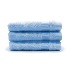 Mush 100% Bamboo Face Towel 500 Gsm | Ultra Soft, Absorbent, & Quick Dry Towels For Facewash, Gym, Travel | Suitable For Sensitive/Acne Prone Skin Pack Of 3 (Sky Blue)
