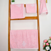 Rangoli 100% Bamboo 2 Bath & 2 Hand Towels 850 Gsm | Large Size Ultra Soft, Quick-Absorbent & Eco-Friendly Towels - Peach