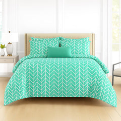 Cotton Double Bedsheet For Queen Size With 2 Matching Pillow Covers For Home - 90 X 100 Inches, Green | Smooth Finish, Soft Touch & Breathable Comfort For Everyday Use