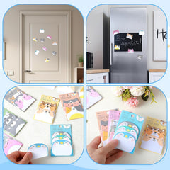 Cute Cartoon Sticky Notes - Animal Shape Page | Writing Sticky Memo Pads – Any 1 Style, 15 + Sheet