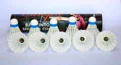 Stonkraft Badminton Feather Shuttlecock With Excellent Flight & Balance | White , Pack Of 10