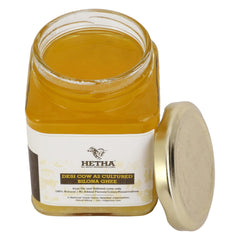 Premium Desi Cow Bilona A2 Cultured Ghee By Hetha | Good Source Of Energy & Nutrients Healthy Desi Ghee Perfect For Overall Health | (250ml) 8.4 Ounce | Jar Pack