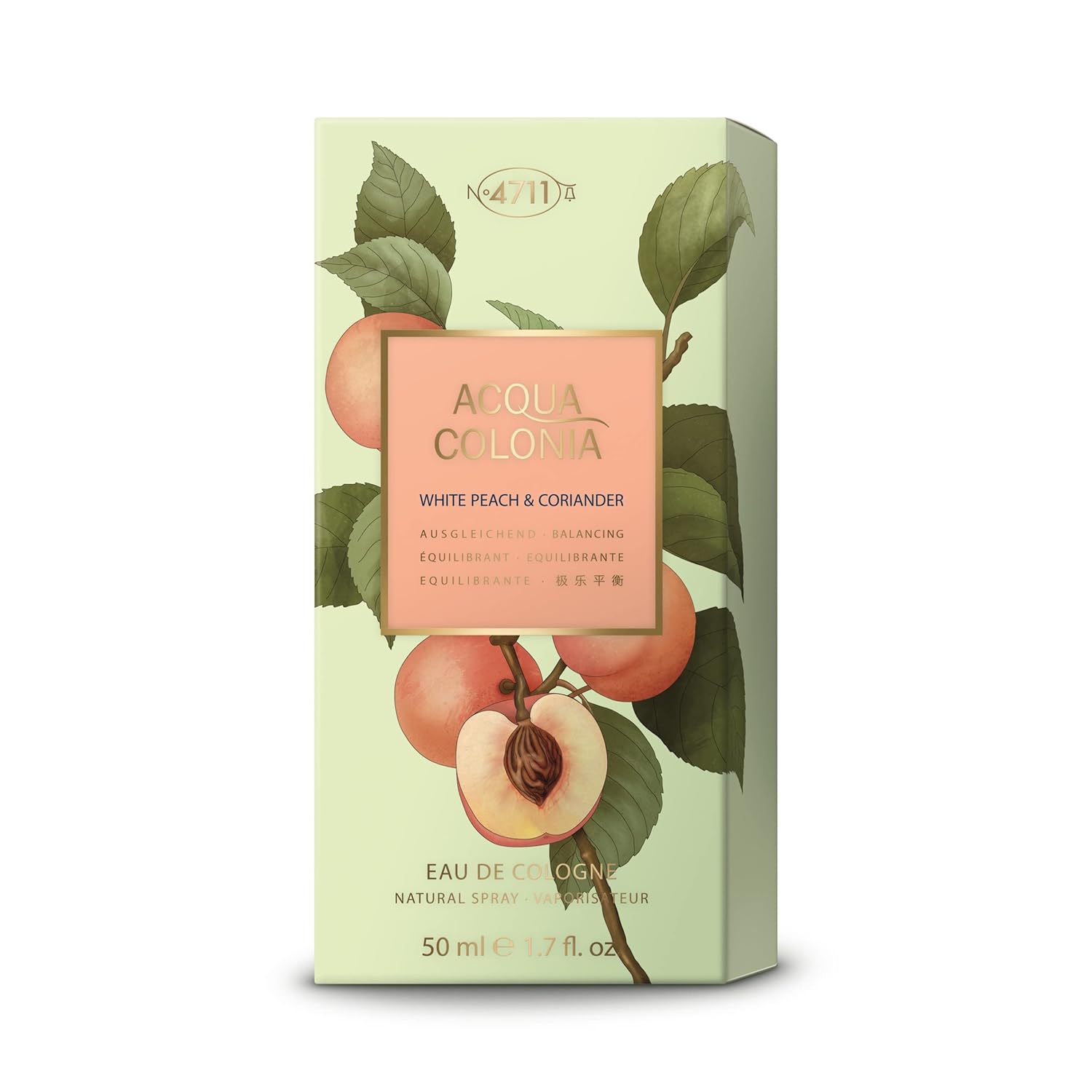 4711 Acqua Colonia White Peach & Coriander Eau De Cologne 50ml 1.6 Fl.oz. | Best Gift For Girlfriend | Long Lasting Fragrance 4711 Acqua Colonia White Peach & Coriander Eau De Cologne 50ml 1.6 Fl.oz. | Best Gift For Girlfriend | Long Lasting Fragrance