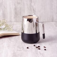 Stainless Steel Mug Set Of 2 - Magic Series, Chrome & Black | Multipurpose For Water, Milk, Tea & Coffee - Perfect For Celestial Home | Serve Ware & Tableware