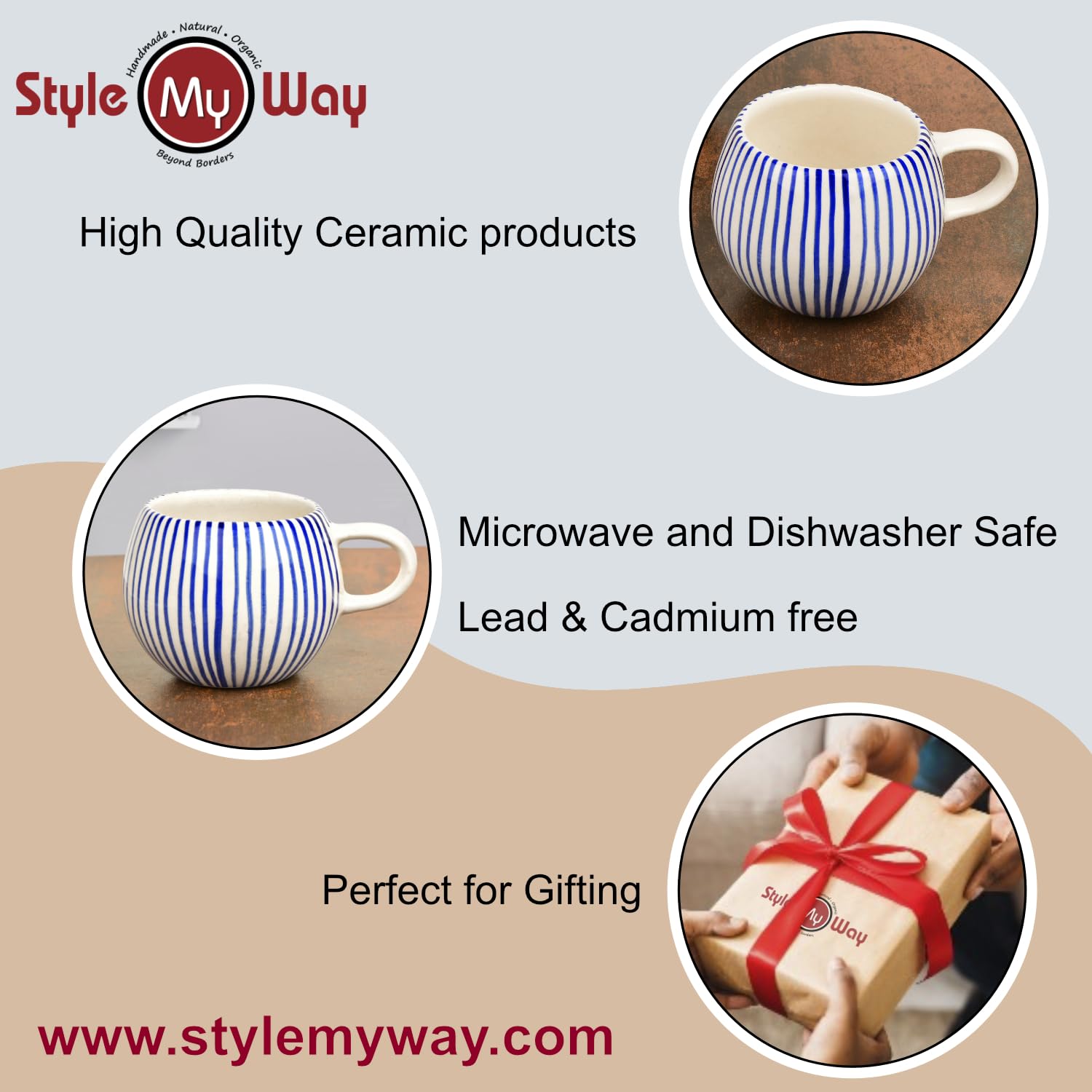 Handmade Ceramic Jumbo Coffee Mug 400ml - Blue, 1 Piece | Single Piece Milk Mug - Large Big Size Microwave Safe Tea Cup Handmade Ceramic Jumbo Coffee Mug 400ml - Blue, 1 Piece | Single Piece Milk Mug - Large Big Size Microwave Safe Tea Cup