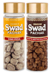 Panjon Swad Hing Peda & Khatta Meetha Khajoor Pachak Mouth Fresheners 250gm, (125gm *2 Bottles)